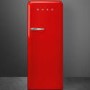 Smeg FAB28RRD3UK Fifities Style Right Hand Hinge Freestanding Fridge With Ice Box - Red