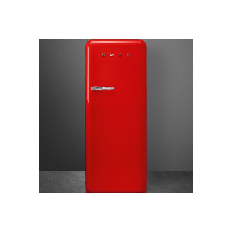 Smeg FAB28RRD3UK Fifities Style Right Hand Hinge Freestanding Fridge With Ice Box - Red