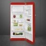 Smeg 270 Litre Fifities Style Right Hand Hinge Freestanding Fridge With Ice Box - Red