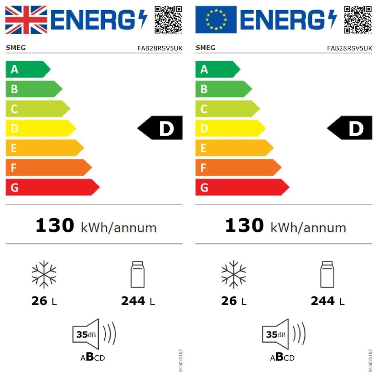 Smeg 244 Litre Fifties Style Right Hand Hinge Freestanding Fridge With Ice Box – Silver