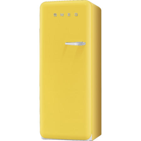 Smeg FAB28YG1 60cm Wide Retro Style Left Hinge Freestanding Fridge - Yellow