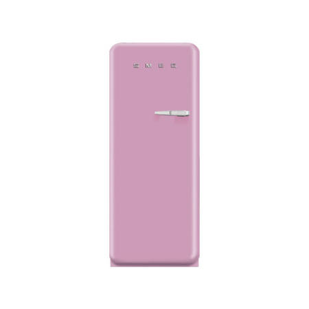 Smeg FAB28YRO1 60cm Wide Retro Style Left Hinge Freestanding Fridge - Pink