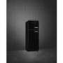 Smeg 294 Litre Fifties Style Left Hand Hinge Top Mount Fridge Freezer - Black