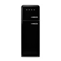 FAB30LBL6UK Smeg 294 Litre Fifties Style Left Hand Hinge 70/30 Fridge Freezer - Black