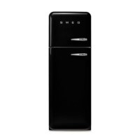 Smeg 294 Litre Fifties Style Left Hand Hinge 70/30 Fridge Freezer - Black