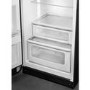 Smeg 294 Litre Fifties Style Left Hand Hinge 70/30 Fridge Freezer - Black