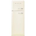 FAB30LCR5UK Smeg 294 Litre Fifties Style Left Hand Hinge Top Mount Fridge Freezer - Cream