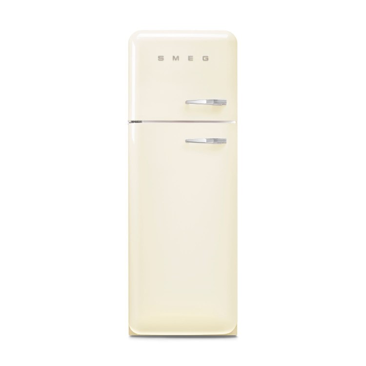 Smeg 294 Litre Fifties Style Left Hand Hinge 70/30 Fridge Freezer - Cream