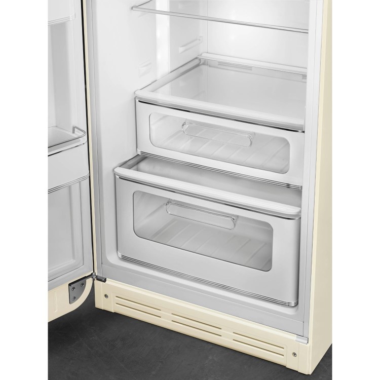Smeg 294 Litre Fifties Style Left Hand Hinge 70/30 Fridge Freezer - Cream
