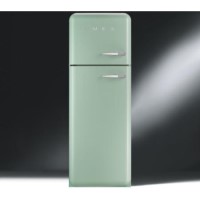 Smeg FAB30LFG Fifties Style Left Hand Hinge Top Mount Freestanding Fridge Freezer - Pastel Green