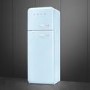 Smeg 294 Litre Fifties Style Left Hand Hinge 70/30 Fridge Freezer - Pastel Blue