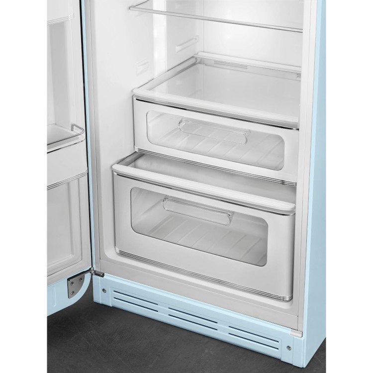 Smeg 294 Litre Fifties Style Left Hand Hinge 70/30 Fridge Freezer - Pastel Blue