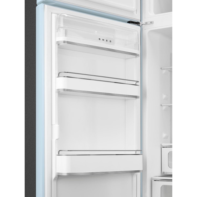 Smeg 294 Litre Fifties Style Left Hand Hinge 70/30 Fridge Freezer - Pastel Blue