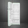 Smeg 294 Litre Fifties Style Left Hand Hinge 70/30 Fridge Freezer - Pastel Green