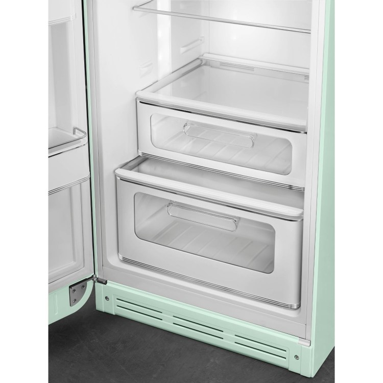 Smeg 294 Litre Fifties Style Left Hand Hinge 70/30 Fridge Freezer - Pastel Green