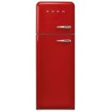 FAB30LRD5UK Smeg 294 Litre Fifties Style Left Hand Hinge Top Mount Fridge Freezer - Red