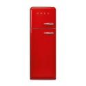 FAB30LRD6UK Smeg 294 Litre Fifties Style Left Hand Hinge 70/30 Fridge Freezer - Red