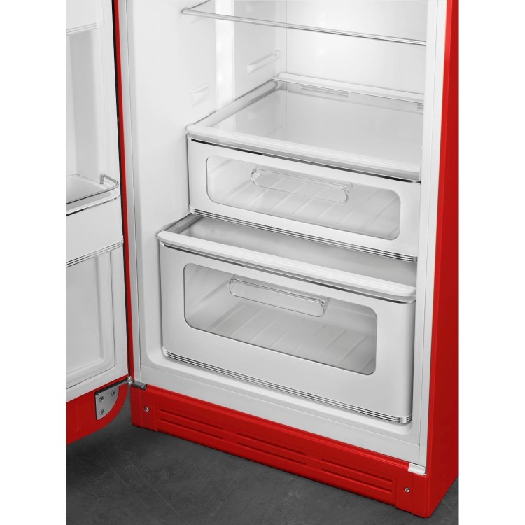 Smeg 294 Litre Fifties Style Left Hand Hinge 70/30 Fridge Freezer - Red