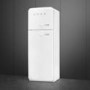 Smeg 294 Litre Fifties Style Left Hand Hinge 70/30 Fridge Freezer - White