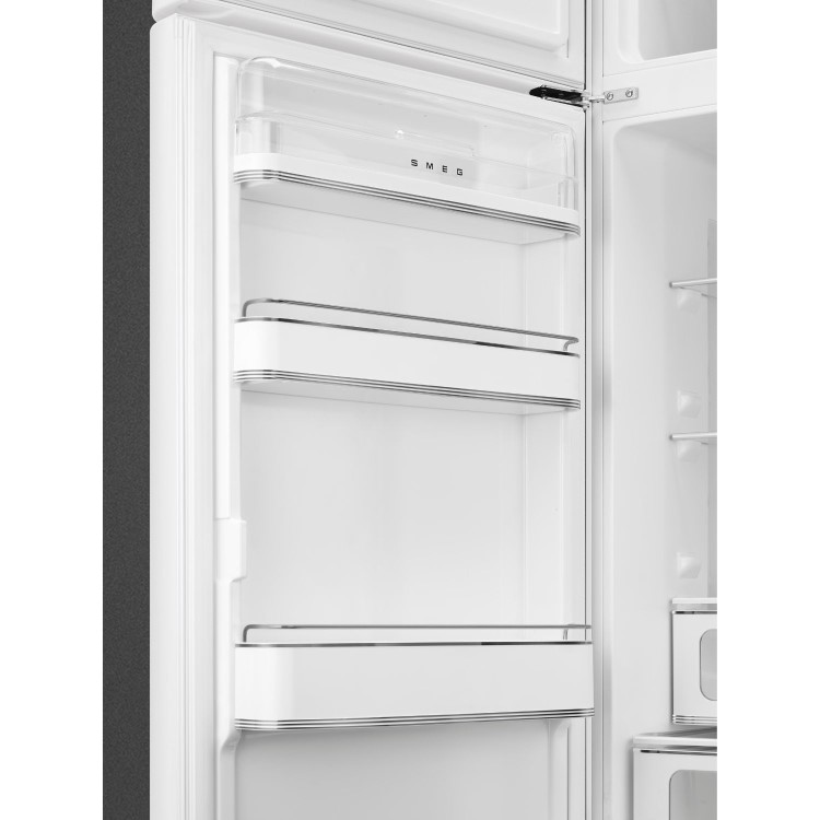 Smeg 294 Litre Fifties Style Left Hand Hinge 70/30 Fridge Freezer - White