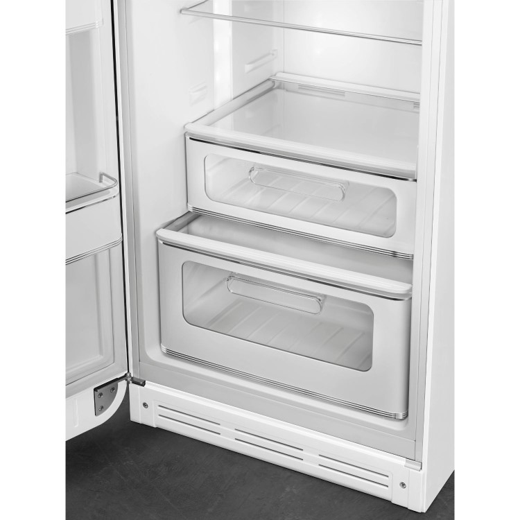 Smeg 294 Litre Fifties Style Left Hand Hinge 70/30 Fridge Freezer - White