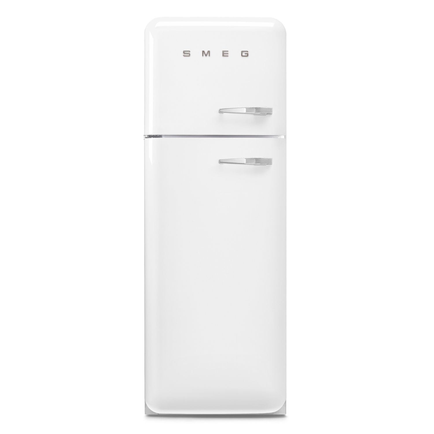 294 Litre Fifties Style Left Hand Hinge 70 30 Freestanding Fridge Freezer