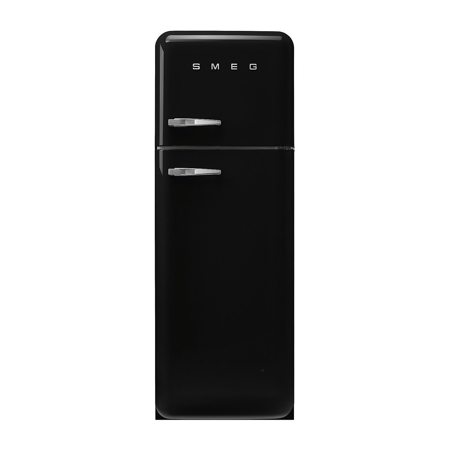 Smeg 294 Litre Fifties Style Right Hand Hinge Top Mount Fridge Freezer - Black Smeg 294 Litre Fifties Style Right Hand Hinge Top Mount Fridge Freezer - Black