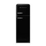 Smeg 294 Litre Fifties Style Right Hand Hinge 70/30 Fridge Freezer - Black