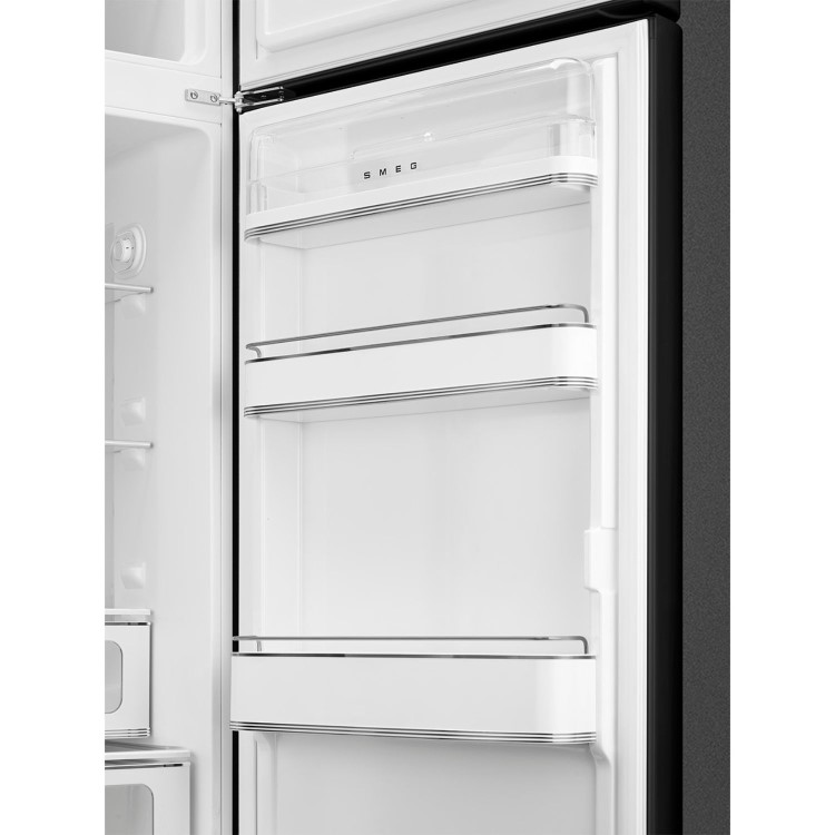 Smeg 294 Litre Fifties Style Right Hand Hinge 70/30 Fridge Freezer - Black