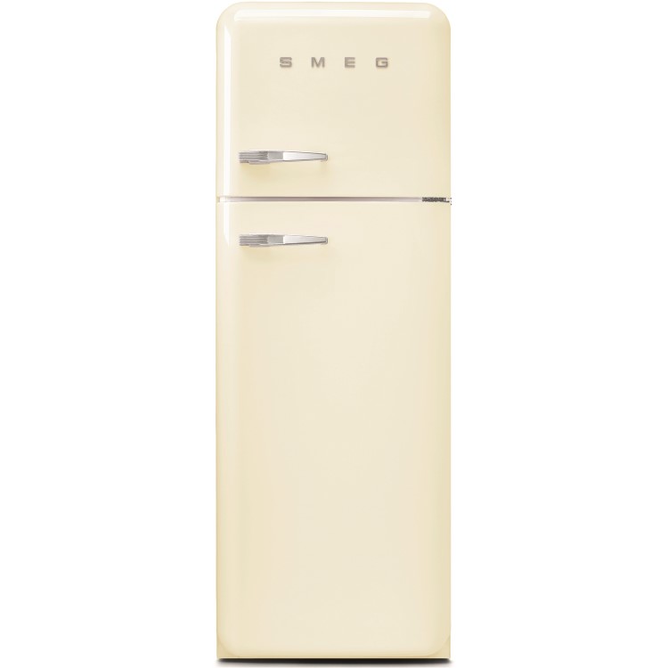 Refurbished Smeg FAB30RCR5UK Freestanding 294 Litre Fifties Style Right Hand Hinge Top Mount Fridge Freezer Cream