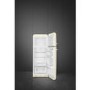 Refurbished Smeg FAB30RCR5UK Freestanding 294 Litre Fifties Style Right Hand Hinge Top Mount Fridge Freezer Cream
