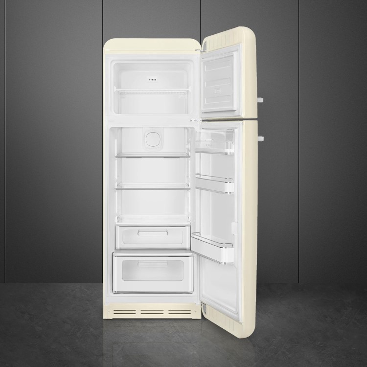 Smeg 294 Litre Fifties Style Right Hand Hinge 70/30 Fridge Freezer - Cream