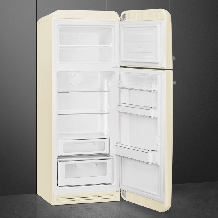 Smeg 294 Litre Fifties Style Right Hand Hinge 70/30 Fridge Freezer - Cream