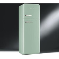 Smeg FAB30RFG Fifties Style Right Hand Hinge Top Mount Freestanding Fridge Freezer - Pastel Green
