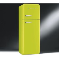 Smeg FAB30RFL Fifties Style Right Hand Hinge Top Mount Freestanding Fridge Freezer - Lime Green