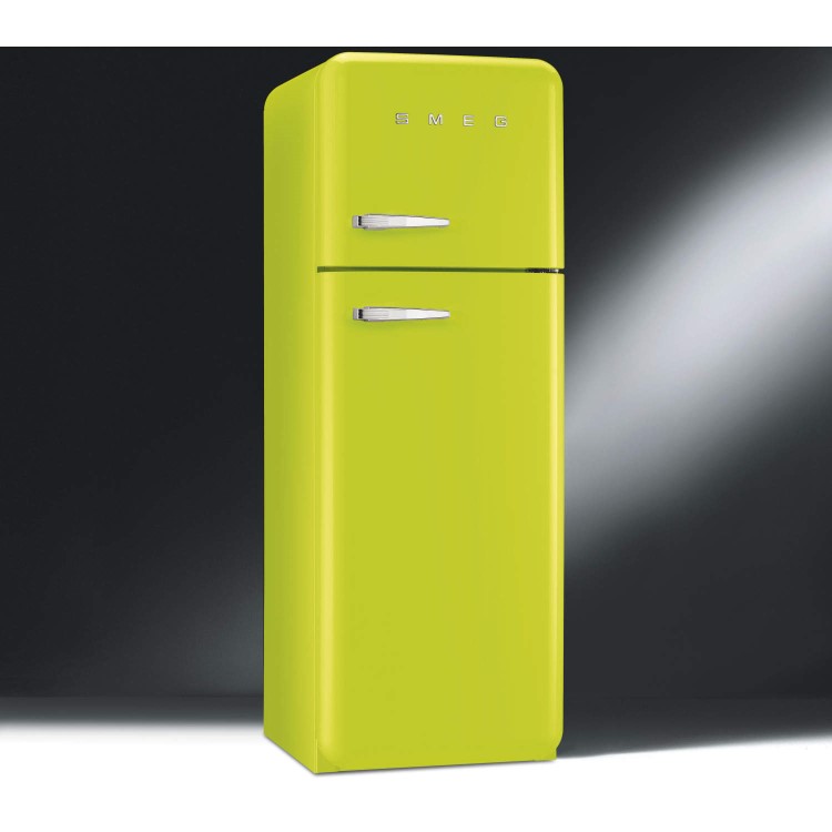 Smeg FAB30RFL Fifties Style Right Hand Hinge Top Mount Freestanding Fridge Freezer - Lime Green