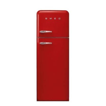 Smeg FAB30RFR Fifties Style Right Hand Hinge Top Mount Freestanding Fridge Freezer - Red