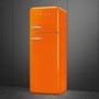 Smeg 294 Litre Fifties Style Right Hand Hinge 70/30 Fridge Freezer - Orange