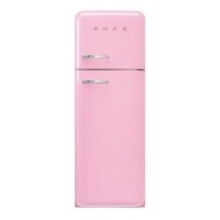 Smeg 294 Litre Fifties Style Right Hand Hinge 70/30 Fridge Freezer - Pink