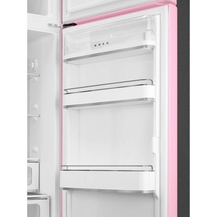 Smeg 294 Litre Fifties Style Right Hand Hinge 70/30 Fridge Freezer - Pink