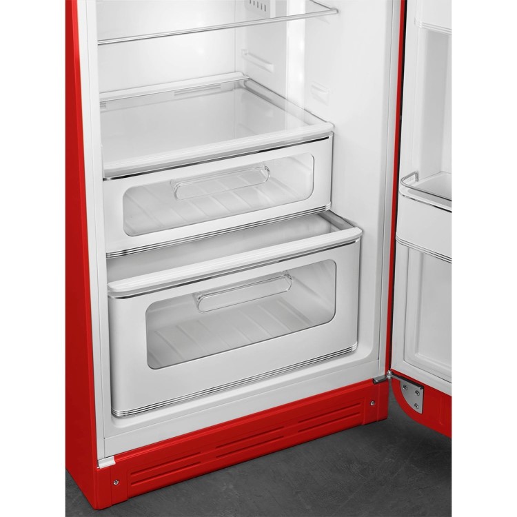 Smeg 294 Litre Fifties Style Right Hand Hinge 70/30 Fridge Freezer - Red
