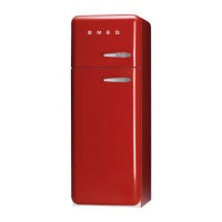 Smeg FAB30YR 50s Style Left Hand Hinge Freestanding Fridge Freezer - Red
