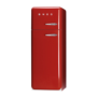 Smeg FAB30YR 50s Style Left Hand Hinge Freestanding Fridge Freezer - Red