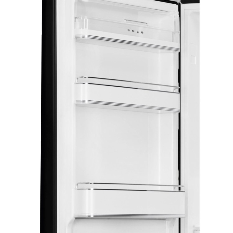 Smeg 331 Litre Fifties Style Left Hand Hinge 70/30 Fridge Freezer - Black