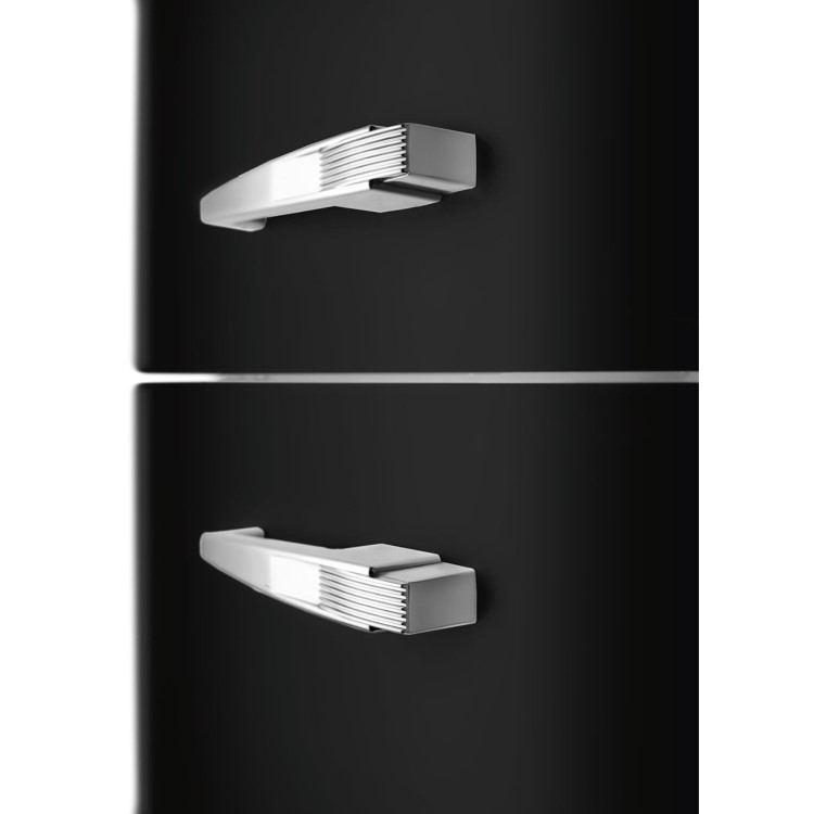 Smeg 331 Litre Fifties Style Left Hand Hinge 70/30 Fridge Freezer - Black