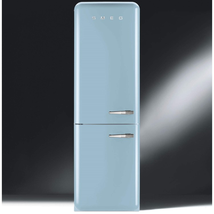 Smeg FAB32LFA Fifties Style Left Hand Hinge Freestanding Fridge Freezer - Pastel Blue