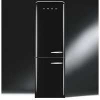 Smeg FAB32LFN Fifties Style Left Hand Hinge Freestanding Fridge Freezer - Black