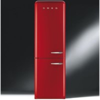 Smeg FAB32LFR Fifties Style Left Hand Hinge Freestanding Fridge Freezer - Red