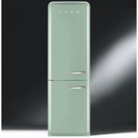 Smeg FAB32LNG Fifties Style Frost Free Left Hand Hinge Freestanding Fridge Freezer Pastel Green
