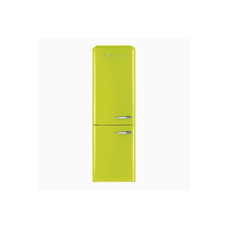 Smeg FAB32LNL Fifties Style Frost Free Left Hand Hinge Freestanding Fridge Freezer Lime Green
